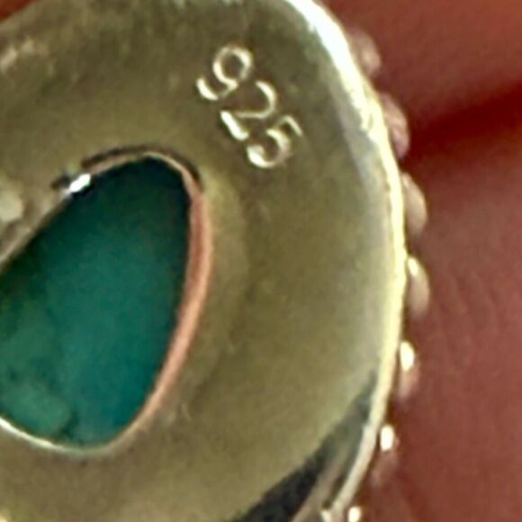 Southwestern Kingman Double Turquoise Statement Boho Ring Sterling Silver Size 6 - Picture 6 of 8